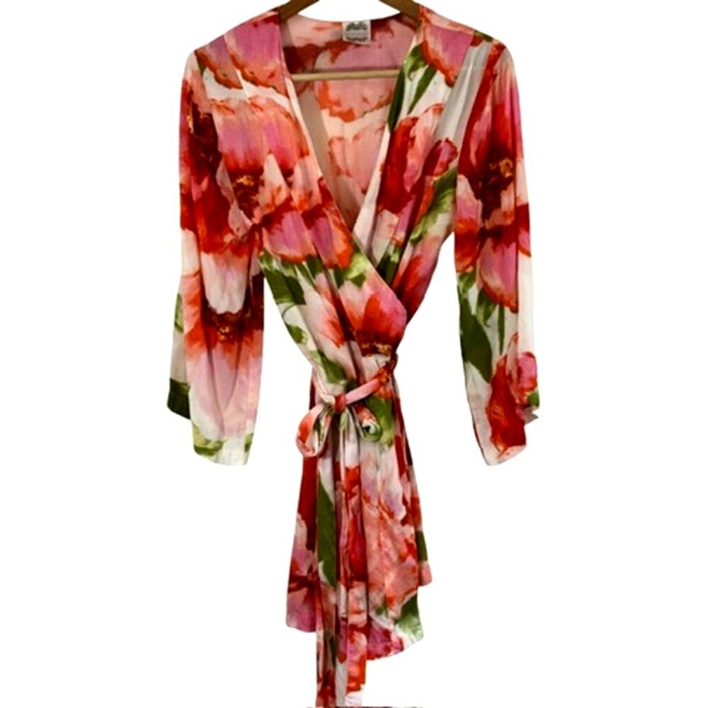 "Plum Pretty‎ Sugar",Robe,Floral,Romantic,Sexy,Lingerie,Flutter,Fairy